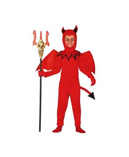 Halloween kostuum kind duivel met vleugels - maat / leeftijd: 110-116 / 5-6 jaar