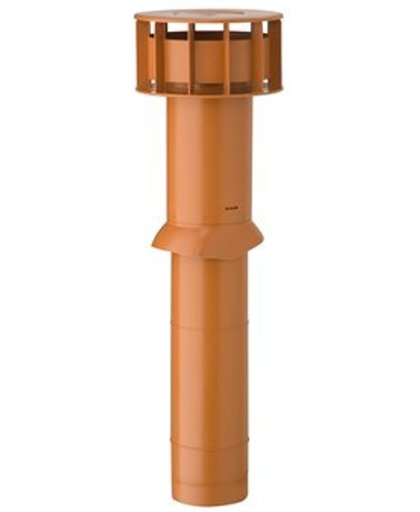 MultiVent ventilatiepijp Ø 131 L 750mm voor hellend dak (bd 350 / od 400) - Terracotta