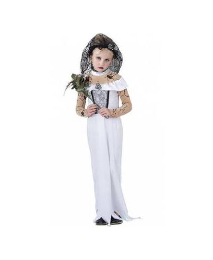 Zombie bruid kostuum voor meisjes 116 - 4-6 jr