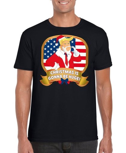 Foute Kerst Trump t-shirt Christmas is gonna be huge voor heren - Kerst shirts XL
