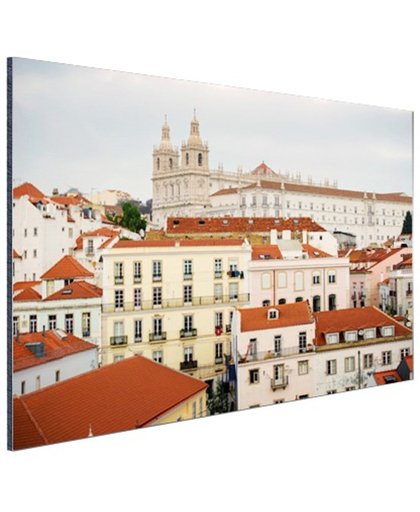 FotoCadeau.nl - Gebouwen Lissabon Aluminium 60x40 cm - Foto print op Aluminium (metaal wanddecoratie)