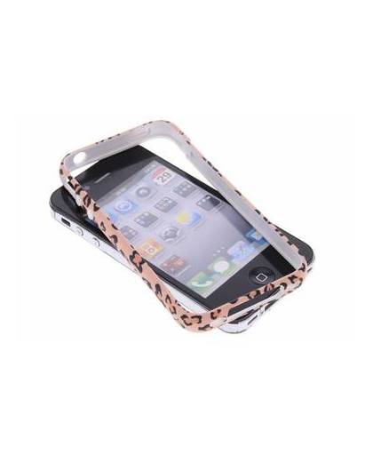 Roze cheetah design bumper voor de iphone 4 / 4s