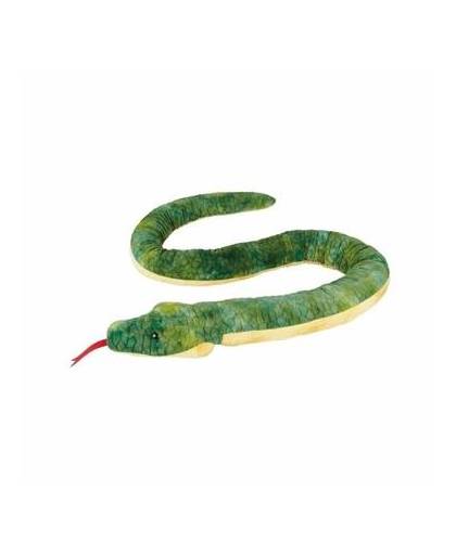 Pluche groene anaconda slangen knuffel 2m