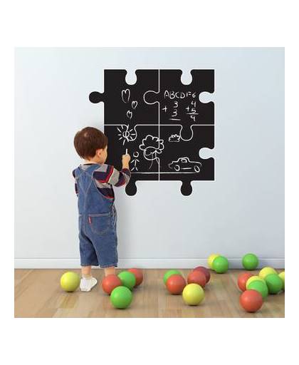 Walplus krijtbord decoratie sticker - puzzel