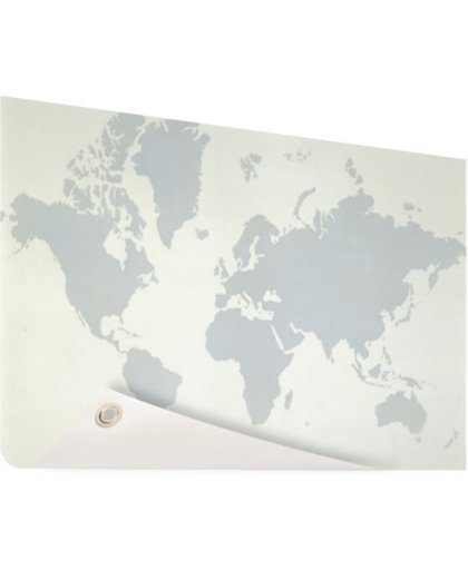 FotoCadeau.nl - Wereldkaart met grijstinten Tuinposter 60x40