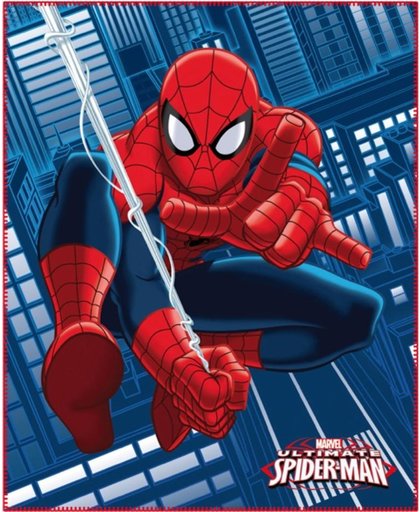 Spider-Man Jump - Plaid - 110 x 140 cm - Blauw