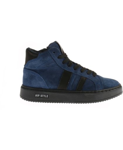 Blauwe Hoge HIP H1543 Sneakers Met Zwarte Strepen