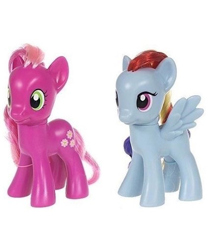 2x My Little Pony speelfiguren set Cheerilee/Rainbow Dash 8 cm