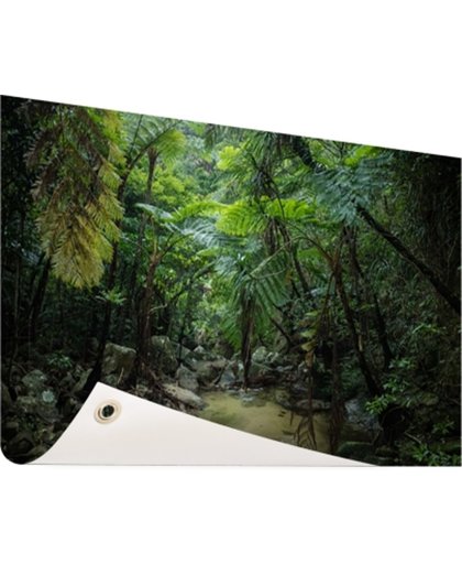 FotoCadeau.nl - Riviertje in tropische jungle Tuinposter 60x40 cm - Foto op Tuinposter (tuin decoratie)
