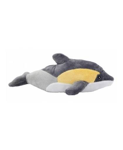 Pluche dolfijn knuffel geel/grijs 25 cm