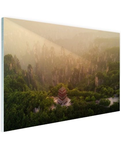 Zhangjiajie Nationaal Park Glas 180x120 cm - Foto print op Glas (Plexiglas wanddecoratie)