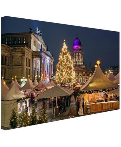 FotoCadeau.nl - Typisch Berlijnse kerstmarkt Canvas 120x80 cm - Foto print op Canvas schilderij (Wanddecoratie)