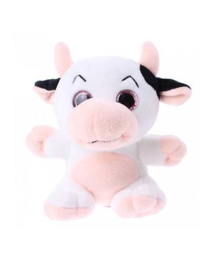 Toi-toys koe knuffel 19 cm zwart/wit