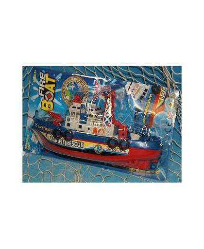 Speelgoed brandweer boot plastic