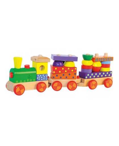 Houten speelgoed trein met geluid