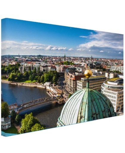 FotoCadeau.nl - Vrolijk uitzicht op Berlijn Canvas 60x40 cm - Foto print op Canvas schilderij (Wanddecoratie)