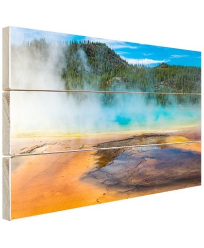 FotoCadeau.nl - Yellowstone Nationaal Park Amerika Hout 120x80 cm - Foto print op Hout (Wanddecoratie)