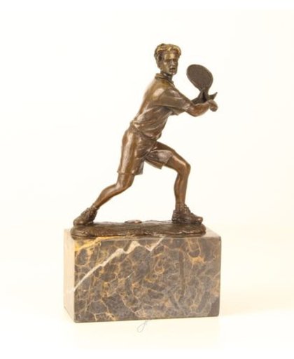 Bronzen beeld Tennis-speler