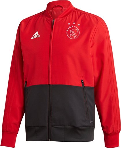 adidas Ajax presentatie jacket thuis Heren 2018-2019 - rood/zwart - maat XXXL