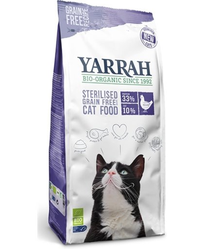 Yarrah Brokjes Bio Kat Sterilised - Kattenvoer - Kip Erwt 700 g