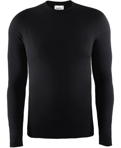 Craft Warm Crewneck Thermoshirt Heren Sportshirt - Maat S  - Mannen - zwart