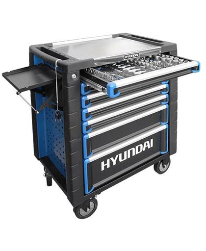 Hyundai gevulde gereedschapskar 295-delig - gereedschapswagen / gereedschapstrolley / verrijdbare werkbank