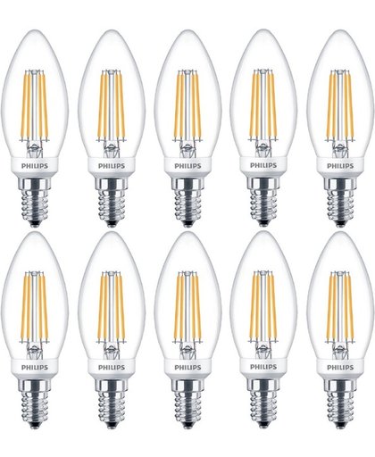 10 stuks - Philips LED Kaarslamp E14 5-40W 2700K 470lm Dimbaar