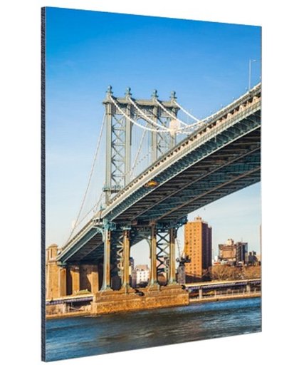 Manhattan brug in New York City Aluminium 120x180 cm - Foto print op Aluminium (metaal wanddecoratie)