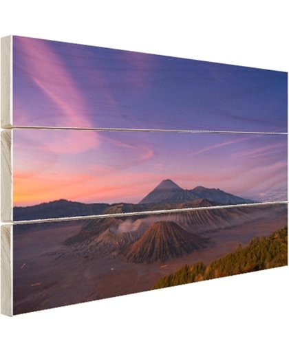 FotoCadeau.nl - Een bijzondere lucht boven de vulkaan Hout 30x20 cm - Foto print op Hout (Wanddecoratie)