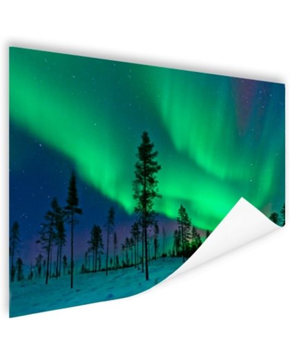 FotoCadeau.nl - Noorderlicht boven Zweden Poster 90x60 cm - Foto print op Poster (wanddecoratie)