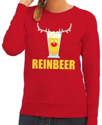 Foute kersttrui / sweater Reinbeer rood voor dames - Kersttruien M (38)