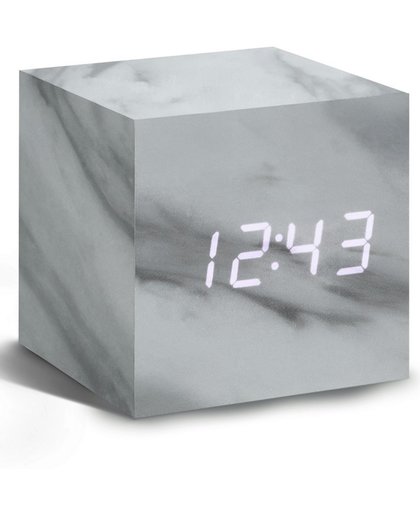 Cube Click Clock wekker marmer