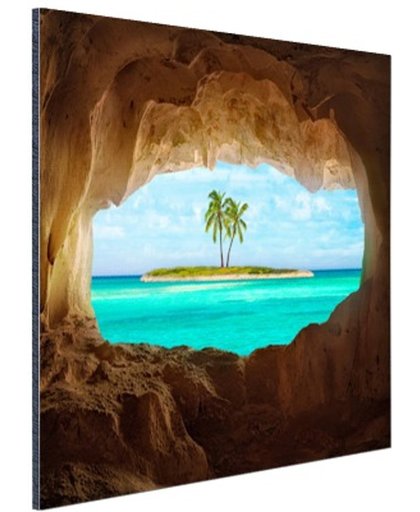 Paradijs in het Caribisch gebied Aluminium 180x120 cm - Foto print op Aluminium (metaal wanddecoratie)