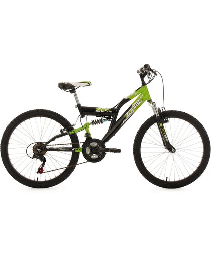 Ks Cycling Mountainbike 24'' fully kinder-MTB Zodiac van KS Cycling, groen-zwart, FH 38 cm - 38 cm