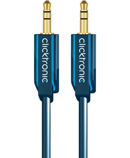 ClickTronic 10m MP3 Audio 10m 3.5mm 3.5mm Blauw, Goud audio kabel
