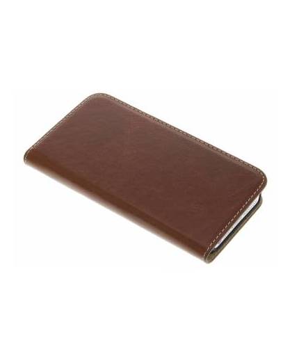Excellent wallet case voor de iphone 5 / 5s / se - oaked cognac