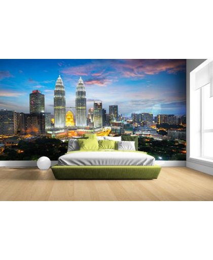 FotoCadeau.nl - Kuala Lumpur skyline zonsondergang Fotobehang 380x265