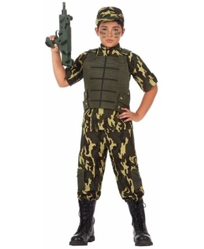 Soldaten kostuum voor jongens - leger / militairen kleding - 128 (7-9 jaar)