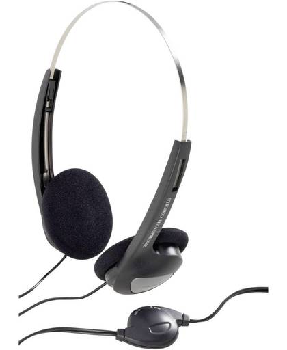 Basetech CD-1000VR Koptelefoon On Ear Zwart Volumeregeling, Lichtgewicht