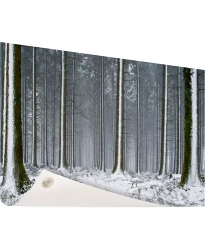 FotoCadeau.nl - Besneeuwde bomen in de winter Tuinposter 60x40 cm - Foto op Tuinposter (tuin decoratie)