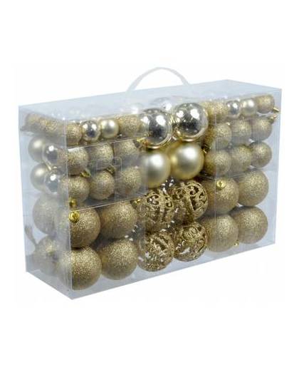 Gouden kerstballen 100 stuks