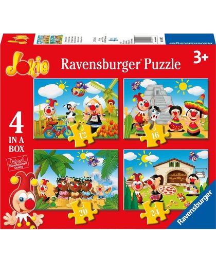 Ravensburger Jokie reist om de wereld - 12+16+20+24 stukjes - kinderpuzzel
