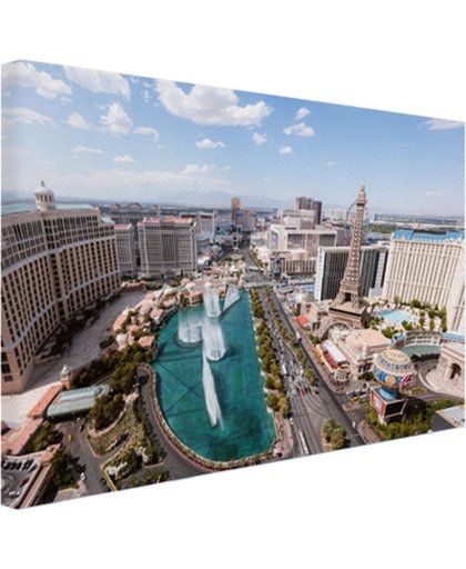 Stadsbeeld Las Vegas overdag Canvas 180x120 cm - Foto print op Canvas schilderij (Wanddecoratie)