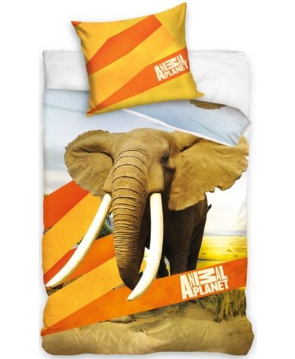 Dekbed Animal Planet olifant: 140x200/70x80 cm