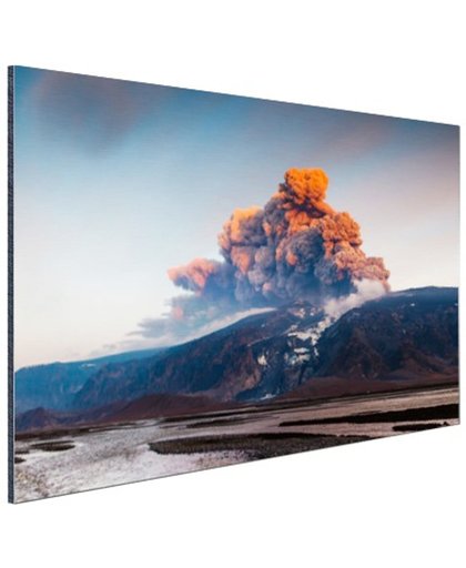 Vulkaan schoonheid van de natuur Aluminium 180x120 cm - Foto print op Aluminium (metaal wanddecoratie)