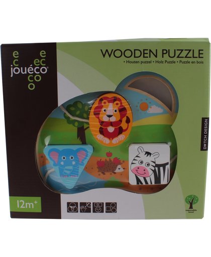 Jouéco Houten Puzzel Jungle 21,5 X 24,5 Cm
