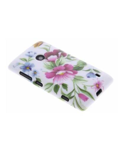 Bloemen design tpu siliconen hoesje voor de nokia lumia 520