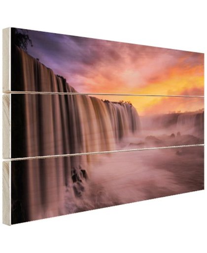 FotoCadeau.nl - Iguazu waterval Hout 120x80 cm - Foto print op Hout (Wanddecoratie)