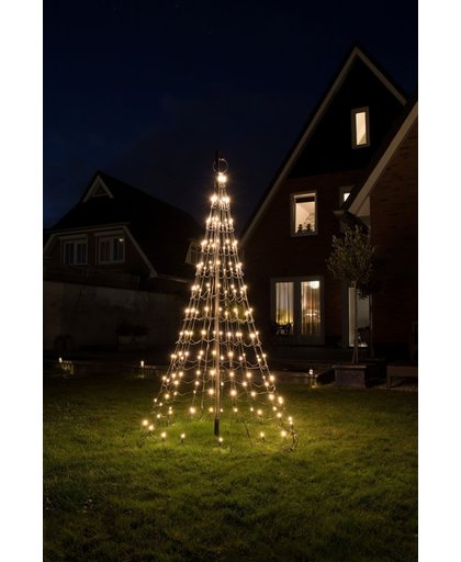 Nordik Lights - Kerstboom - Vlaggenmastverlichting - 180 CM - met 196 LED lampjes warm wit incl. mast