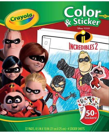 Crayola Incredibles kleur- en stickerset